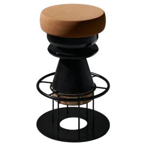 Medium Black Tembo Stool by Note Design Studio