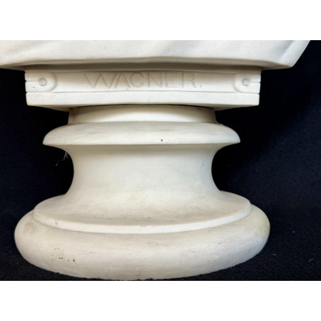 Rare EXTRA LARGE Antique Parian RICHARD WAGNER Bisque Portrait Bust Statue R.&L. For Sale - Image 14 of 16