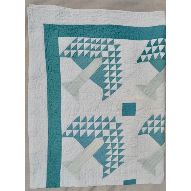 1940s Tree of Life Summer Weight Cotton Quilt For Sale - Image 6 of 13