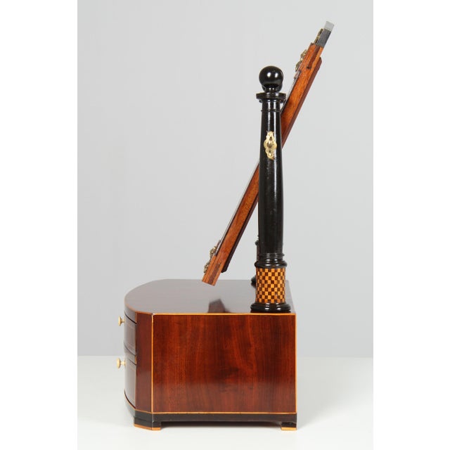 Brown Biedermeier Make Up Mirror, 1832 For Sale - Image 8 of 15