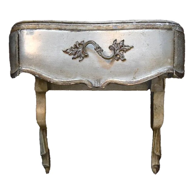 Floating Silver Leaf Console For Sale