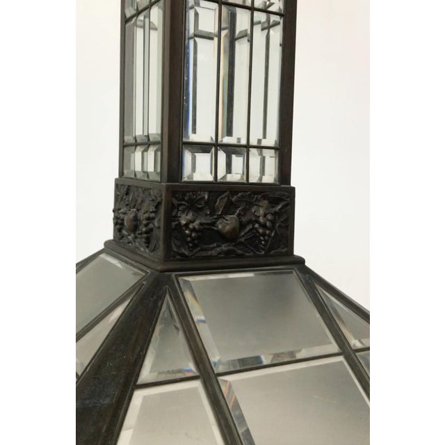 Large Italian Art Nouveau Chandelier in Wrought Iron, 1930 For Sale - Image 6 of 12
