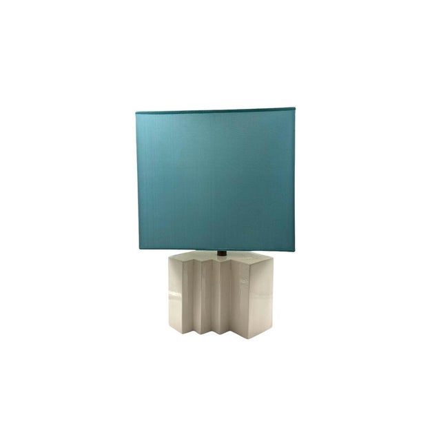 White Hollywood Regency French Ceramic Table Lamps, 1970s, Set of 2 For Sale - Image 8 of 18