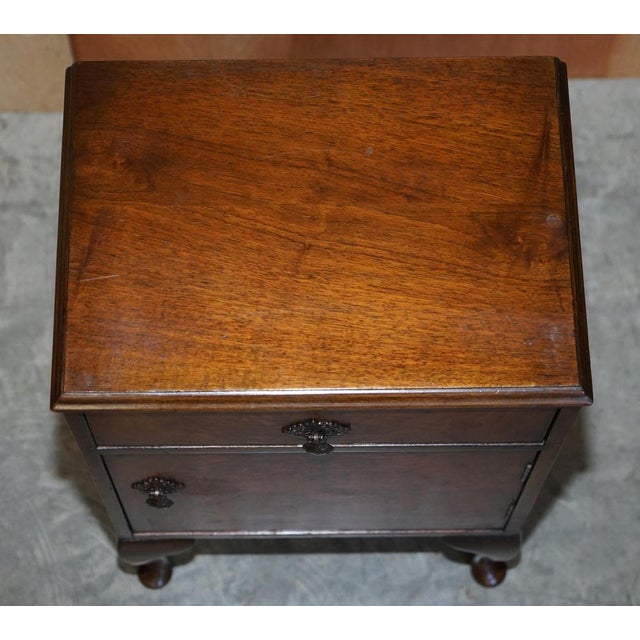 Gold Burr Walnut Bedside or Side End Wine Table from Maple & Co For Sale - Image 8 of 16