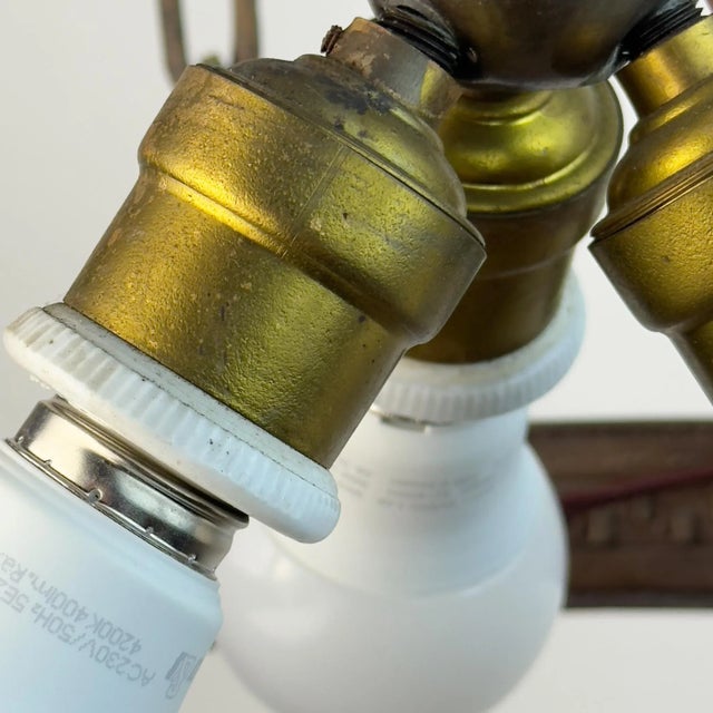 Brown Antique Art Nouveau Style Chandelier with Chains, Austria, 1890s For Sale - Image 8 of 18