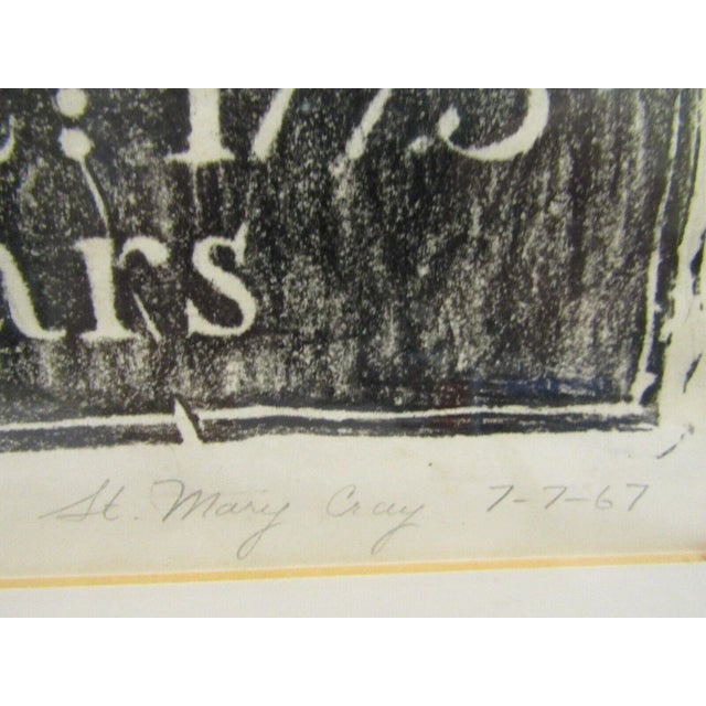 Original St. Mary Cray 1967 Brass Rubbing of Benjamin Greenwood Esq. Tombstone For Sale - Image 4 of 4