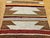 American Vintage Native American Navajo Area Rug, Handwoven Wool, Geometric Band Pattern, Ivory, Rust, Purple, Yellow, 2x3 For Sale - Image 3 of 14