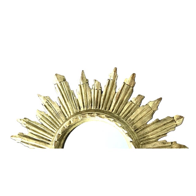 Mid-Century Italian Giltwood Sunburst Mirror, 1960s For Sale - Image 6 of 10