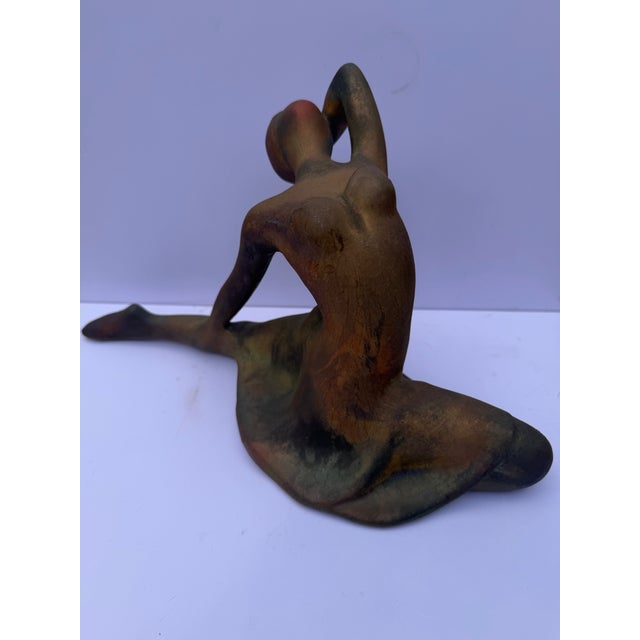 1990s 1996 Signed Zaro Tudzarov Raku Ballerina Sculpture For Sale - Image 5 of 12