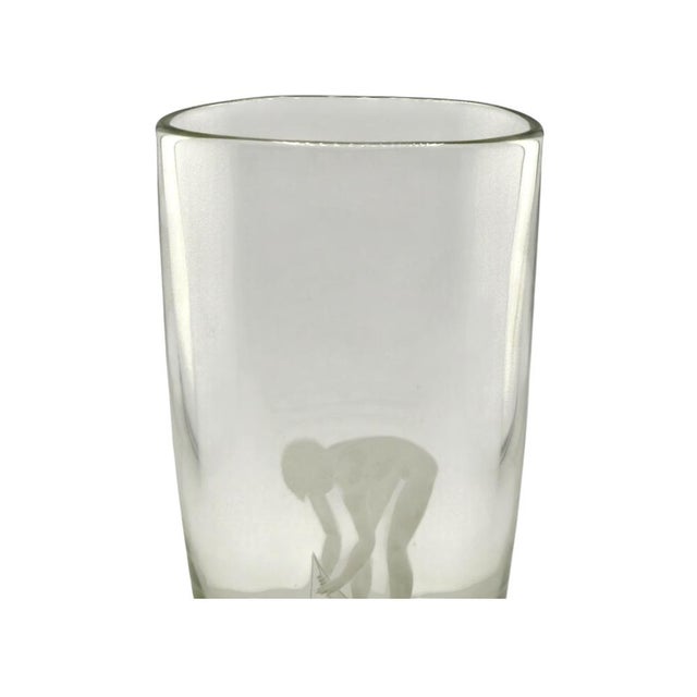 Glass Swedish Engraved Glass Vase by Vicke Lindstrand for Kosta, 1960s For Sale - Image 7 of 15