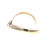 14k Yellow Gold Open Cuff Diamonds Inlaid Letter "L" Bangle For Sale - Image 4 of 9