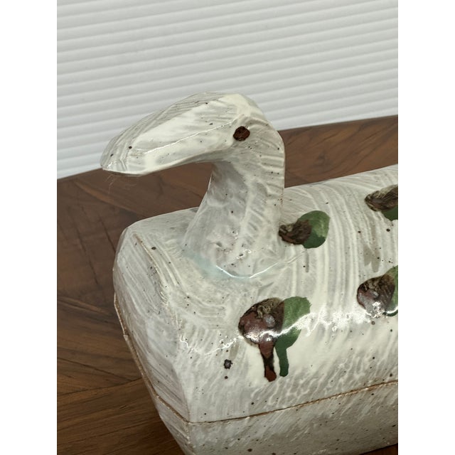Ceramic Bird-Shaped Lidded Box, Vintage For Sale - Image 9 of 12