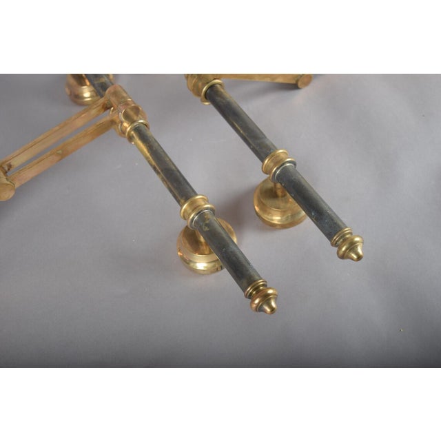 1960s Vintage Brass Swing-Arm Wall Lamps from Maison Jansen, France, 1960s, Set of 2 For Sale - Image 5 of 17