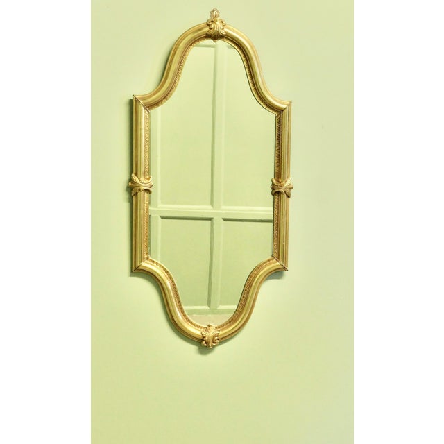 1960s Long Shaped Oval Brass Wall Mirror with Acanthus Leaves, 1960 For Sale - Image 5 of 8