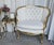 1920s French Gilt Wood Louis XV Style, Fauteuil Marquise Pair of Chairs, Tufted Chairs For Sale In Los Angeles - Image 6 of 18