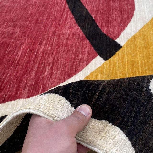 After Alexander Calder Modern Hand-Knotted Wool Rug - 5'4" X 7'8" For Sale - Image 13 of 17