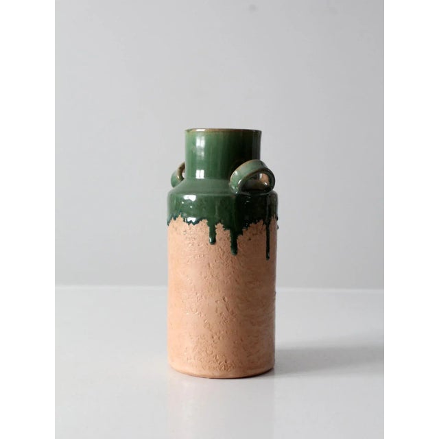 Vintage Italian Terra Cotta Drip Glaze Vase For Sale - Image 6 of 11