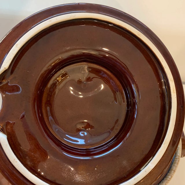 Mid 20th Century Vintage McCoy Brown Dripware Soup Tureen / Bean Pot With Lid For Sale - Image 5 of 10