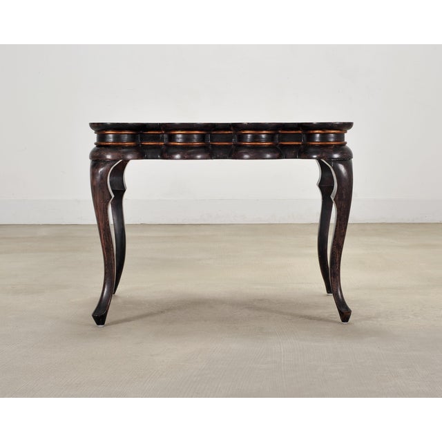 Rose Tarlow Style Chinoiserie Scalloped Lacquer Coffee Table For Sale - Image 18 of 18