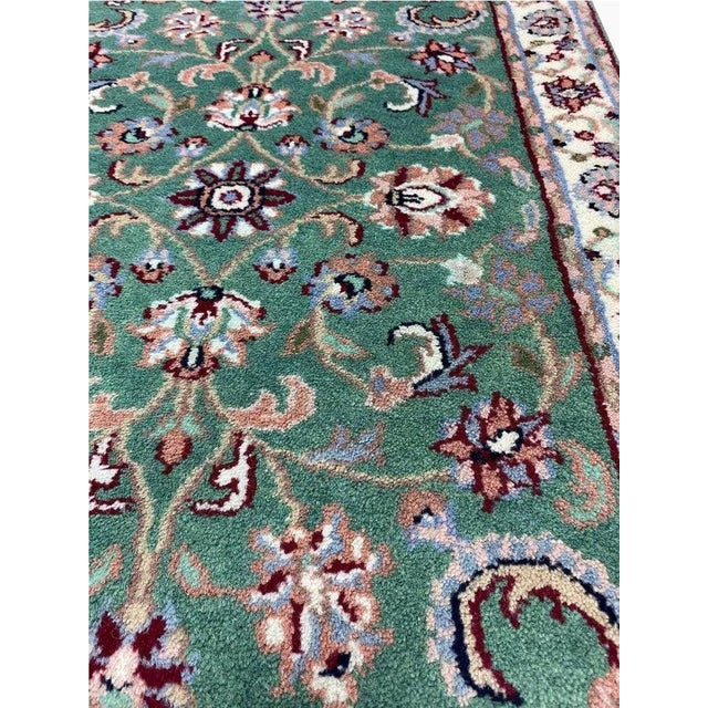 1990s Handwoven Indian Agra Area Rug 2x3 For Sale In Dallas - Image 6 of 9