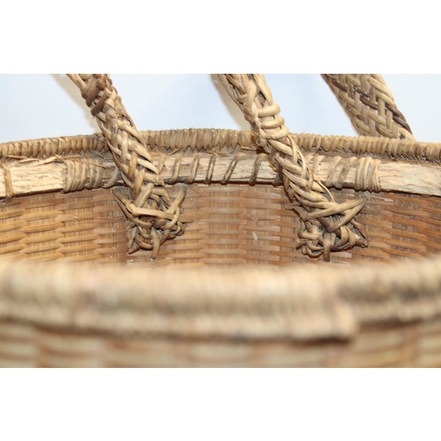 Vintage Wicker Harvest Backpack For Sale - Image 12 of 14