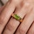 Contemporary Natural Peridot Statement Ring • 925 Sterling Silver Minimalist Chunky Signet Unisex Ring Us 7 For Sale - Image 3 of 5