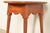 Wood Ethan Allen Style Queen Anne Solid Walnut Tea Table or Occasional Side Table For Sale - Image 7 of 9