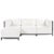 Axis 2pc Sectional Atlantis White Titanium Frame For Sale In Chicago - Image 6 of 9
