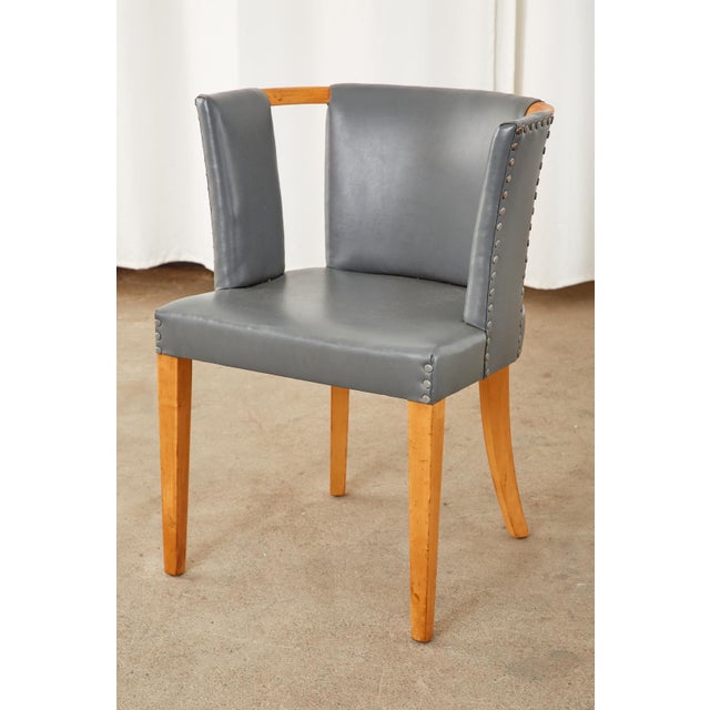 Mid-Century Modern Set of Six Eliel Saarinen Birch Dining Chairs For Sale - Image 3 of 12