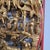 Gold Antique Chinese Giltwood Panel Relief Carving Landscape Scene Red Lacquer Borders and Back For Sale - Image 8 of 18