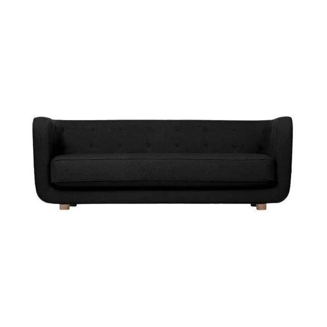 Black Black and Smoked Oak Raf Simons Vidar 3 Vilhelm Sofa by Lassen For Sale - Image 8 of 8