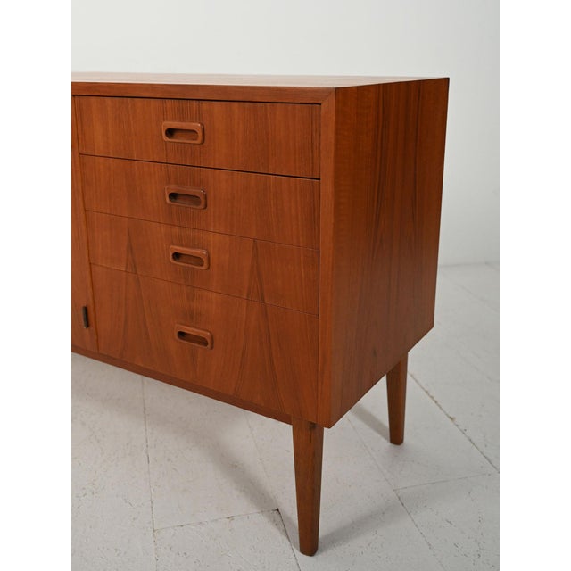Brown Scandinavian Teak Sideboard, 1960s For Sale - Image 8 of 11