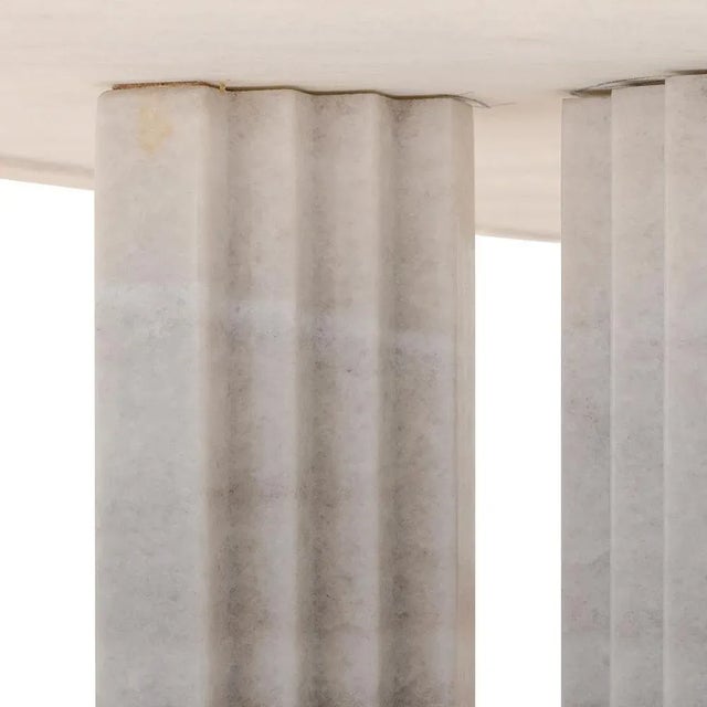 1970s Naxos Marble Delfi Table by Carlo Scarpa and Marcel Breuer for Studio Simon, 1969 For Sale - Image 5 of 7