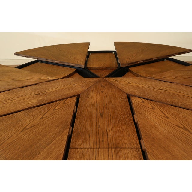 Round Jupe Table, Golden Oak Dining Table for Seating 6-10 People For Sale - Image 9 of 11