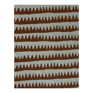 Schumacher Corfu Hand Printed Stripe Fabric 9 Yards For Sale