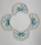 Last Chance!Vintage Hand Painted Crescent Shape Bone Plates- Set of 4 For Sale - Image 4 of 11