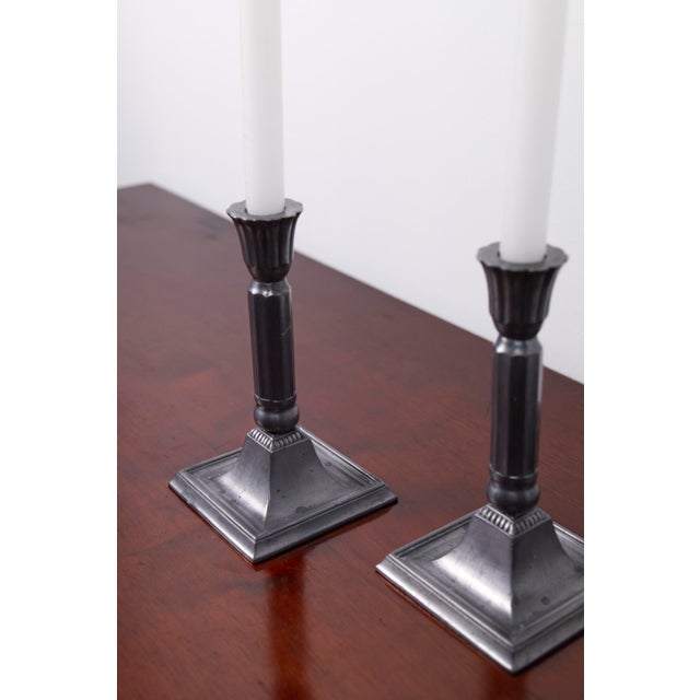 1930s Art Deco Candleholders by Just Andersen, 1930s, Set of 2 For Sale - Image 5 of 11