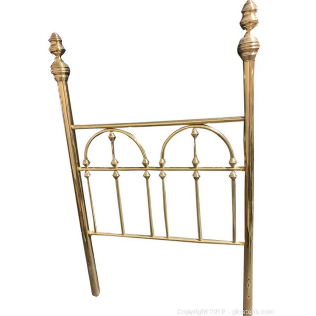 19th Century Hollywood Regency Brass Headboard Twin Bed Chairish