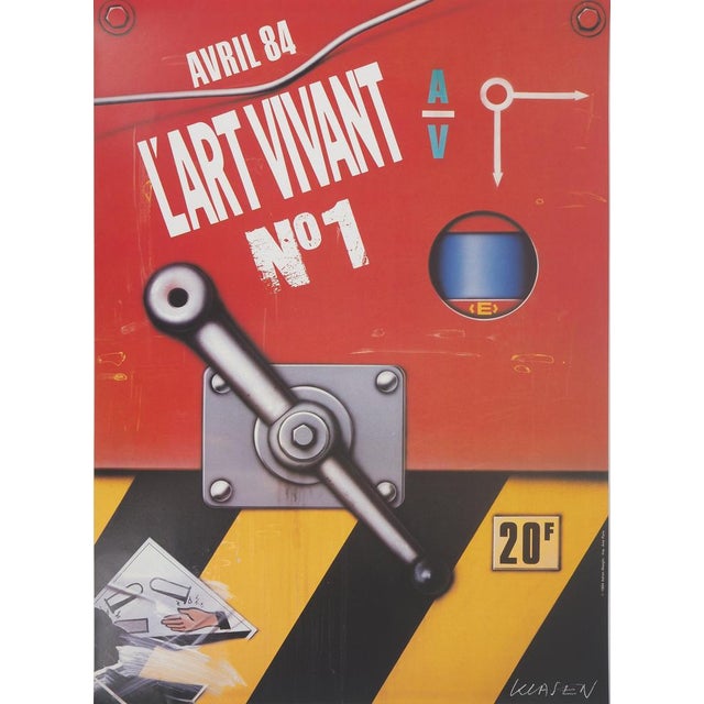 Peter Klasen (1935) Living Art Original color poster Signed in the plate On poster paper, 52 x 72 cm (approx. 20 x 28...