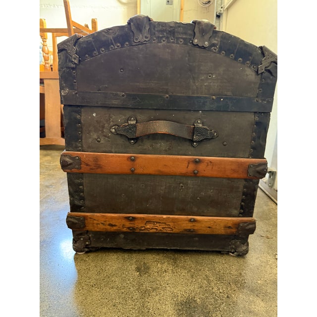 Mid 19th Century 19th Century Dome Top Steamer Trunk For Sale - Image 5 of 5