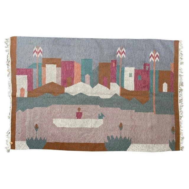 Vintage Native Egyptian Tapestry, 1960s For Sale - Image 14 of 14