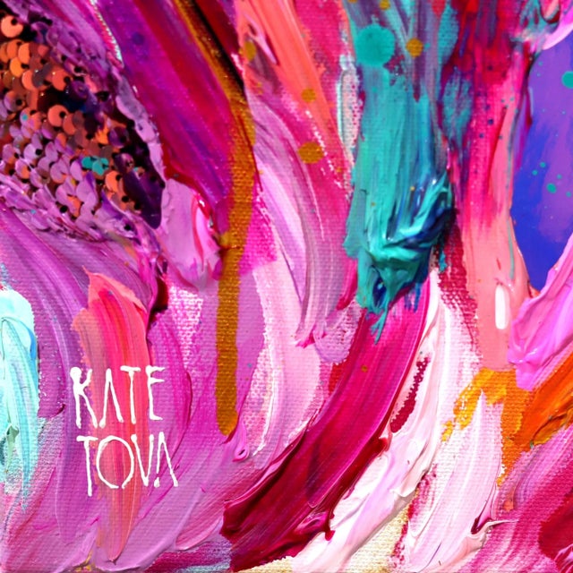 Colorful Textural Original Artwork on Canvas ''Emily'' Figurative Painting by Kate Tova For Sale - Image 4 of 11