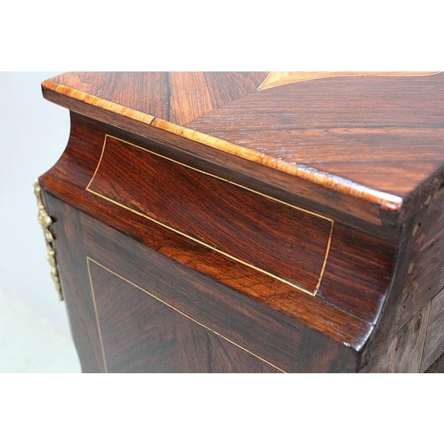 Small Louis XV / Louis XVI 2nd Part 19th Century Showcase Transition Cabinet For Sale - Image 14 of 18