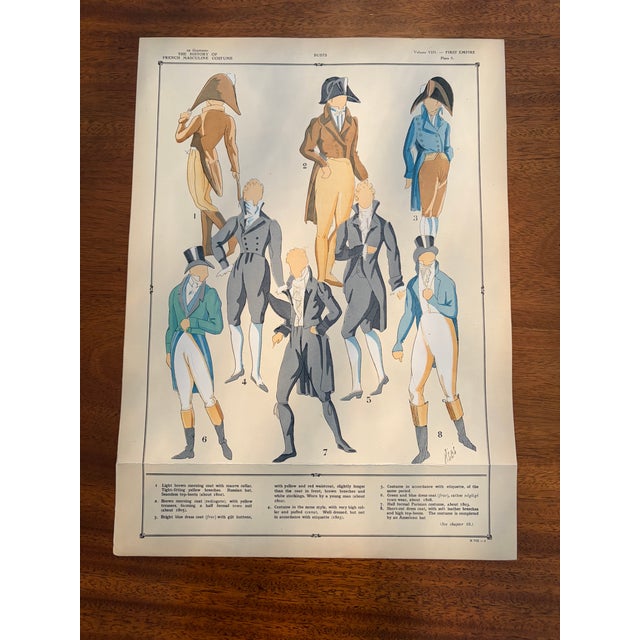 From Paul-Louis de Giafferri’s "The History of French Masculine Costume", a large-format fashion history collection...