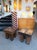 Mid-Century Modern Pair of Massive Wood Stools. Italy, 1960s For Sale - Image 13 of 13