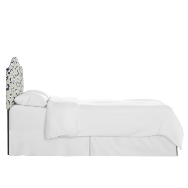 Transitional Kenmore Headboard in Ivory Brush Cheetah, King For Sale - Image 3 of 6