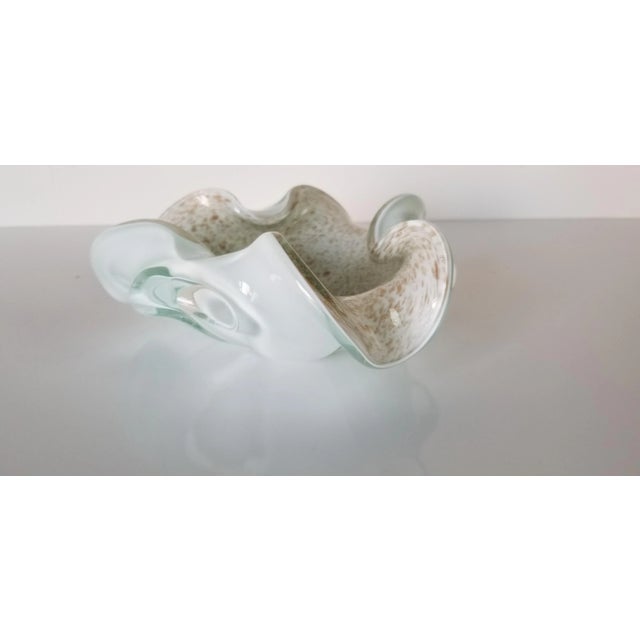 Transparent Vintage Italian Murano Art Glass Ashtray Bowl/Sold For Sale - Image 8 of 10
