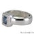 Contemporary Late 20th Century 18k (750) White Gold Natural Oval Sapphire and Natural Diamond Ring, Size 5.25 For Sale - Image 3 of 10
