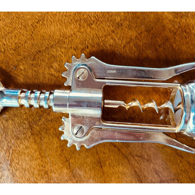 Vintage brass cork screw - marked Germany. Perfect addition for bar cart.