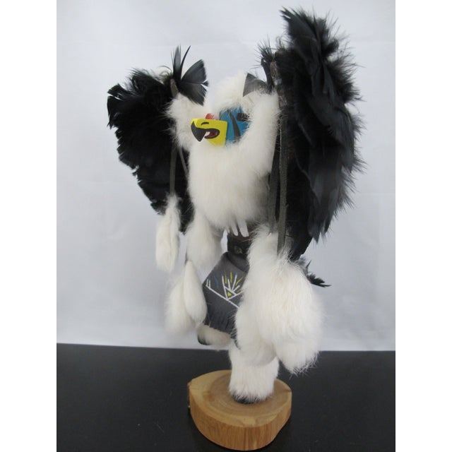 Late 20th Century Navajo Native American Eagle Dancer Kachina Doll Statue Figurine Signed For Sale - Image 5 of 10